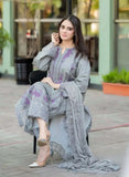 3 Piece Unstitched Heavy Embroidered Lawn Suit ( Four-sided Embroidered Chiffon Dupatta )