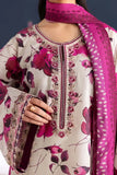 3 Piece Unstitched Printed Embroidered Lawn Suit ( Printed Lawn Dupatta )