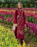 3 Piece Unstitched Heavy Embroidered Chickan Kari Lawn Suit ( Printed Fine Silk Dupatta )