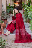 3 Piece Unstitched Heavy Embroidered Lawn Suit ( Full Embroidered Chiffon Dupatta )