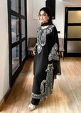 3 Piece Unstitched Heavy Embroidered Lawn Suit ( Plain Bamber Chiffon Dupatta )