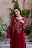 3 Piece Unstitched Heavy Embroidered Lawn Suit ( Full Embroidered Chiffon Dupatta )