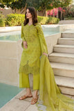 3 Piece Unstitched Heavy Embroidered Chickan Kari Lawn Suit ( Four-sided Embroidered Organza Dupatta )