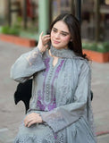 3 Piece Unstitched Heavy Embroidered Lawn Suit ( Four-sided Embroidered Chiffon Dupatta )