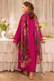 3 Piece Unstitched Heavy Embroidered Chickan Kari Lawn Suit ( Fine Printed Silk Dupatta )