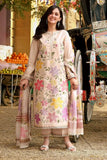 3 Piece Unstitched Heavy Embroidered Lawn Suit ( Fine Printed Poly Lawn Dupatta )