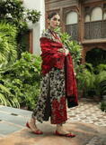 3 Piece Unstitched Heavy Embroidered Lawn Suit ( Fine Printed Lawn Dupatta )