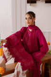 3 Piece Unstitched Heavy Embroidered Lawn Suit ( Embroidered Plain Net Dupatta )