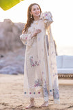 3 Piece Unstitched Heavy Embroidered Chickan Kari Lawn Suit ( Four-Sided Embroidered Organza Dupatta )
