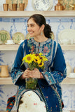 3 Piece Unstitched Heavy Embroidered Lawn Suit ( Fine Printed Chiffon Dupatta )