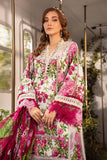 3 Piece Unstitched Heavy Embroidered Lawn Suit ( Fine Printed Silk Dupatta )