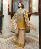 3 Piece Unstitched Heavy Embroidered Lawn Suit ( Printed Silk Dupatta )