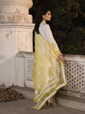 3 Piece Unstitched Heavy Embroidered Chickan Kari Lawn Suit ( Full Embroidered Organza Dupatta )