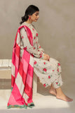 3 Piece Unstitched Digital Printed Lawn Suit ( Fine Printed Silk Dupatta )