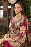 3 Piece Unstitched Heavy Embroidered Lawn Suit ( Printed Monaar Zari Dupatta )