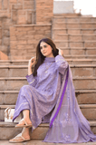 3 Piece Unstitched Heavy Embroidered Lawn Suit ( Full Embroidered Chiffon Dupatta )
