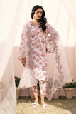 3 Piece Unstitched Heavy Embroidered Lawn Suit ( Full Embroidered Organza Dupatta )