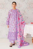 3 Piece Unstitched Heavy Embroidered Lawn Suit ( Printed Silk Dupatta )