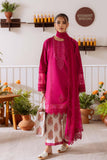 3 Piece Unstitched Heavy Embroidered Lawn Suit ( Embroidered Plain Net Dupatta )