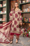 3 Piece Unstitched Heavy Embroidered Lawn Suit ( Printed Monaar Zari Dupatta )