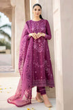 3 Piece Unstitched Heavy Embroidered Lawn Suit ( Full Embroidered Organza Dupatta )