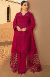 3 Piece Unstitched Heavy Embroidered Chickan Kari Lawn Suit ( Cut Work Embroidered Organza Dupatta )