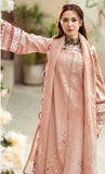 3 Piece Unstitched Heavy Embroidered Lawn Suit ( Embroidered Cotton Net Dupatta )