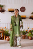 3 Piece Unstitched Heavy Embroidered Lawn Suit ( Embroidered Plain Net Dupatta )