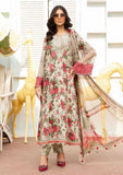 3 Piece Unstitched Heavy Embroidered Lawn Suit ( Fine Printed Silk Dupatta )