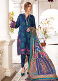 3 Piece Unstitched Heavy Embroidered Lawn Suit ( Fine Printed Silk Dupatta )