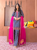 3 Piece Unstitched Digital Printed Embroidered Lawn Suit ( Fine Printed Lawn Dupatta )
