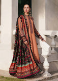 3 Piece Unstitched Heavy Embroidered Dhanak Suit ( Printed Woolen Shawl )