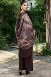 3 Piece Unstitched Heavy Embroidered Dhanak Suit ( Printed Woolen Shawl )