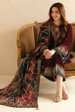 3 Piece Unstitched Heavy Embroidered Velvet Suit ( Heavy Embroidered Organza Dupatta )
