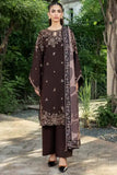 3 Piece Unstitched Heavy Embroidered Dhanak Suit ( Printed Woolen Shawl )