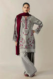 3 Piece Unstitched Heavy Embroidered Dhanak Suit ( Embroidered Dhanak Shawl )