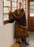 3 Piece Unstitched Heavy Embroidered Dhanak Suit ( Printed Woolen Shawl )