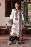 3 Piece Unstitched Heavy Embroidered Dhanak Suit ( Printed Woolen Shawl )