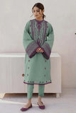 3 Piece Unstitched Heavy Embroidered Dhanak Suit ( Plain Dyed Dhanak Shawl )