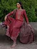 3 Piece Unstitched Heavy Embroidered Dhanak Suit ( Printed Woolen Shawl )
