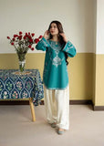 2 Piece Unstitched Heavy Embroidered Dhanak Suit