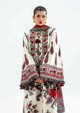 3 Piece Unstitched Heavy Embroidered Dhanak Suit ( Printed Woolen Shawl )