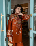 3 Piece Unstitched Heavy Embroidered Dhanak Suit ( Full Embroidered Dhanak Shawl )
