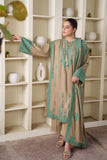 3 Piece Unstitched Heavy Embroidered Dhanak Suit ( Four-sided Embroidered Dhanak Shawl )
