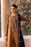 3 Piece Unstitched Heavy Embroidered Dhanak Suit ( Four-sided Embroidered Dhanak Wool Shawl )