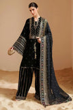 3 Piece Unstitched Heavy Embroidered Velvet Suit ( Ready To Wear Four-sided Embroidered Chiffon )