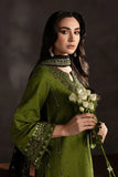 3 Piece Unstitched Heavy Embroidered Dhanak Suit ( Four-sided Embroidered Dhanak Wool Shawl )