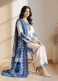 3 Piece Unstitched Heavy Embroidered Dhanak Suit ( Printed Woolen Shawl )