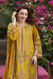 3 Piece Unstitched Heavy Embroidered Chickan Kari Dhanak Suit ( Four-sided Ready to Wear Embroidered Dhanak Shawl )