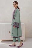 3 Piece Unstitched Heavy Embroidered Dhanak Suit ( Plain Dyed Dhanak Shawl )